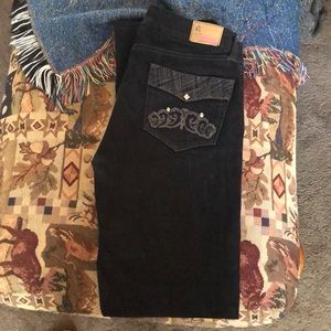 Bubblegum black straight leg jeans 9/10.